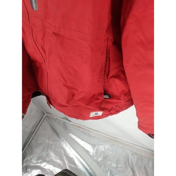 HUSQVARNA Men's Motorcycle Racing Team Jacket 2X Large Red White  Hooded Lined - Picture 4 of 10